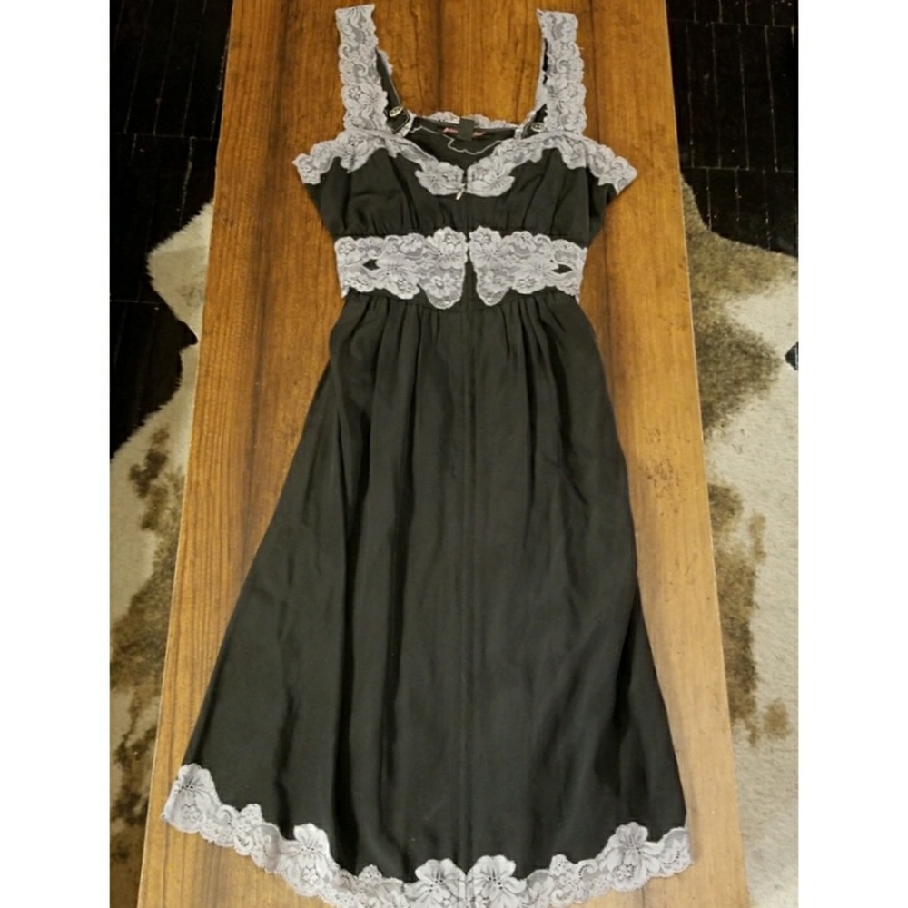 Betsey Johnson black silk dress size 2
